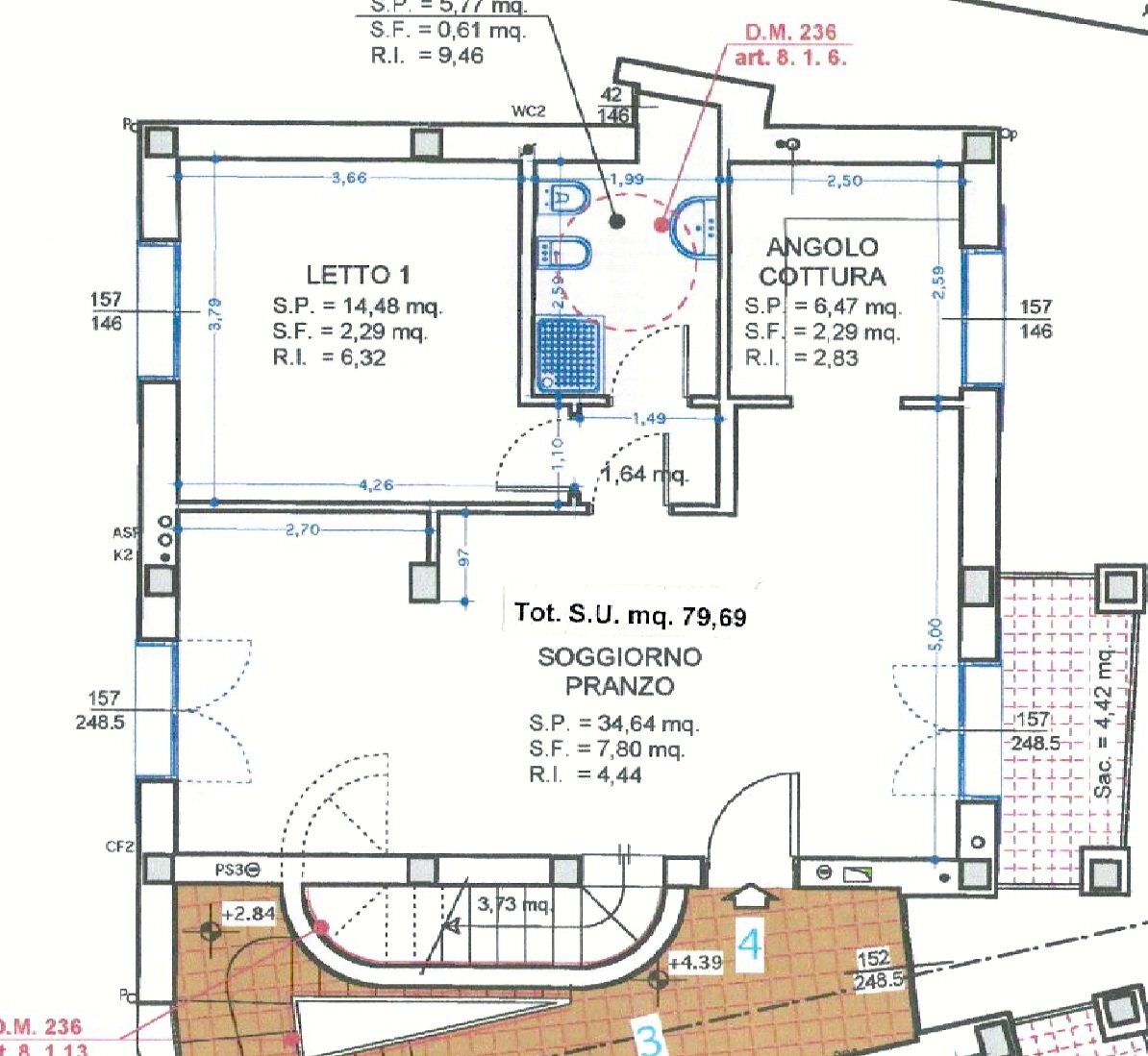Trilocale Formigine - planimetria 1