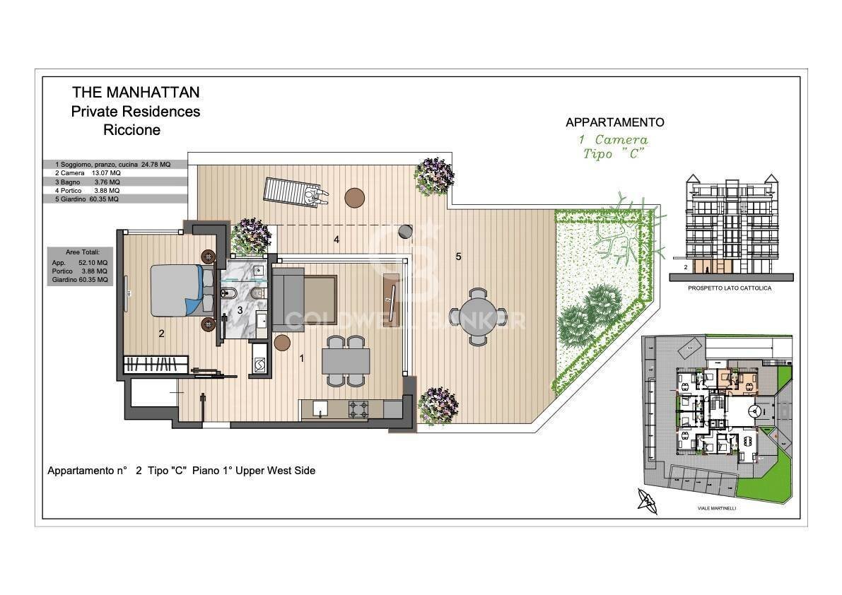 Foto 4 - Two-room apartment Viale Martinelli, Riccione - floor plans 1