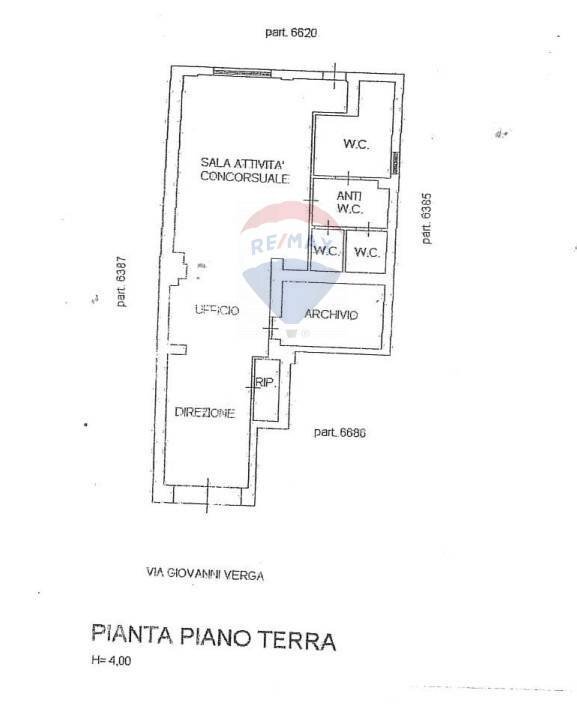 Pianta 2D - Ufficio via G.VERGA
 
86, Paterno - planimetria 1
