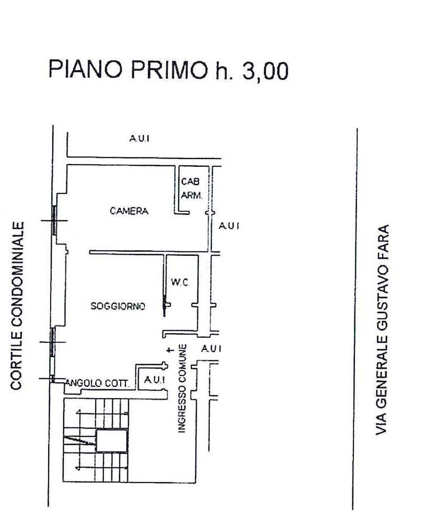 Foto 18 - Bilocale Via Gustavo Fara
 
6, Milano - planimetria 1