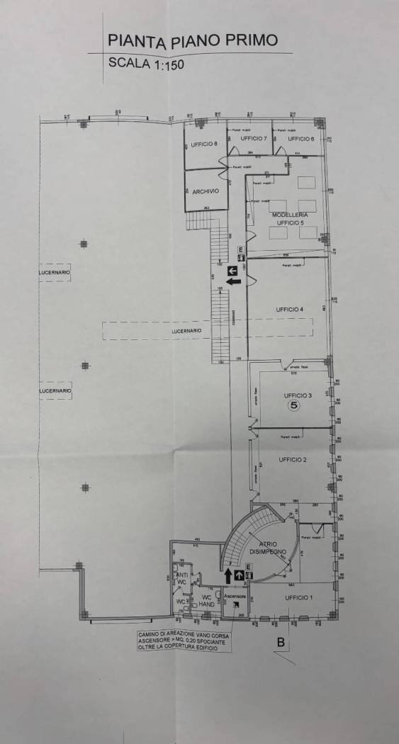Capannone viale Lombardia, Parabiago - planimetria 1