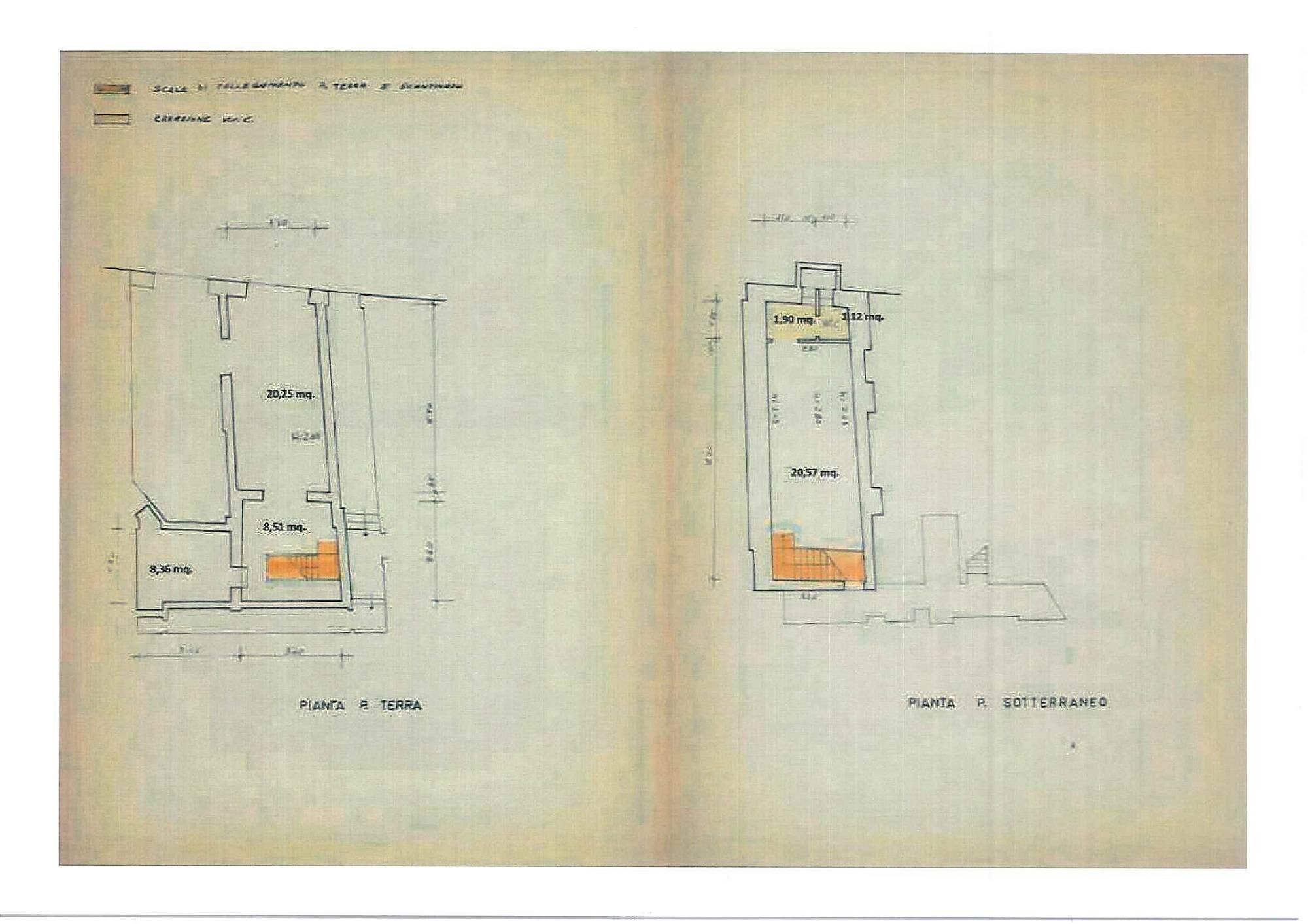 Negozio via Clavature, Bologna (zona Centro Storico) - planimetria 1