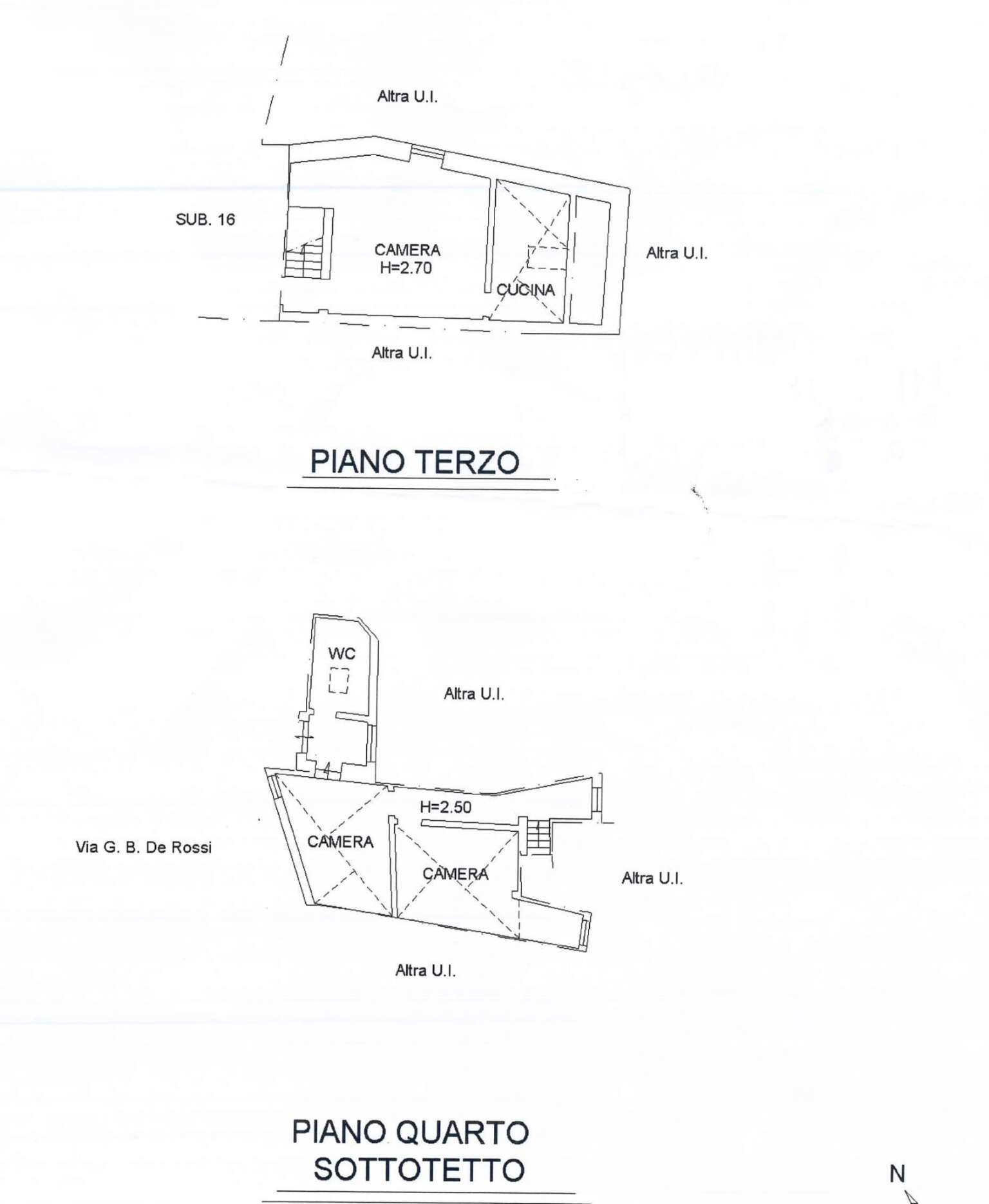 appartamento in vendita voltaggio bilivello panora - Two-room apartment piazza Sinibaldo Scorza, Voltaggio - floor plans 1