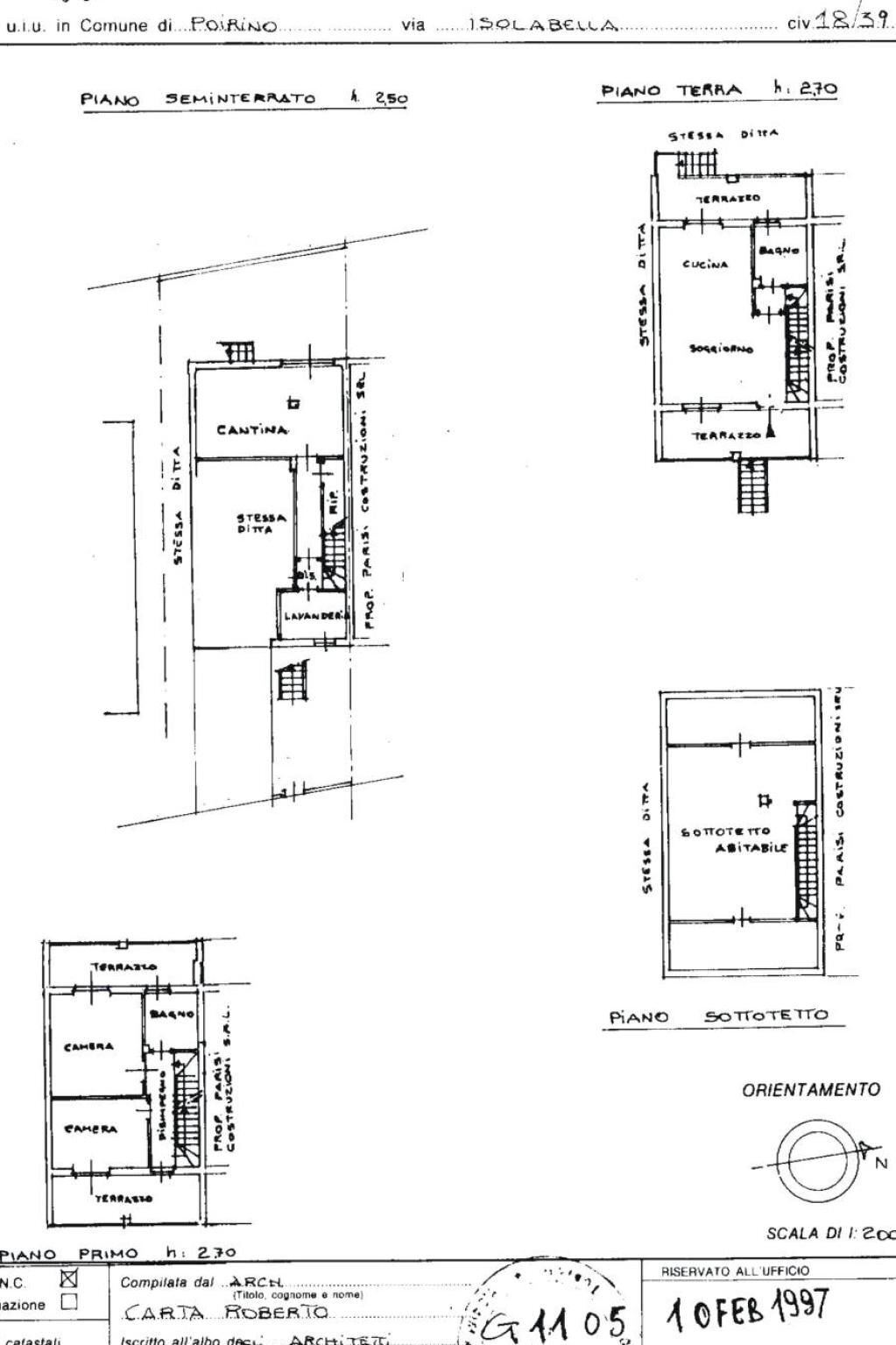 Terraced Villa via Caduti di Nassiriya, 25, Poirino - floor plans 1