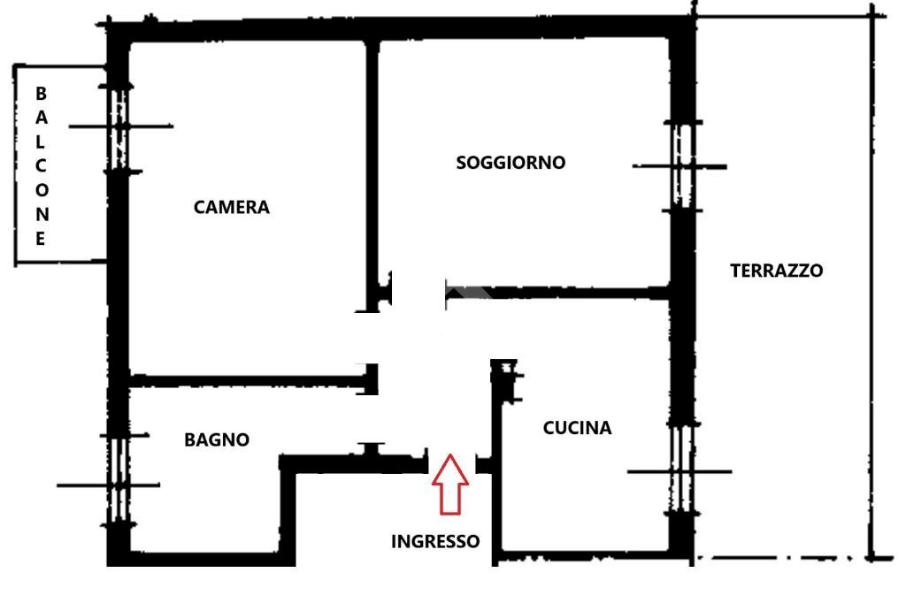 Bilocale Via Gramsci, Senago - planimetria 1