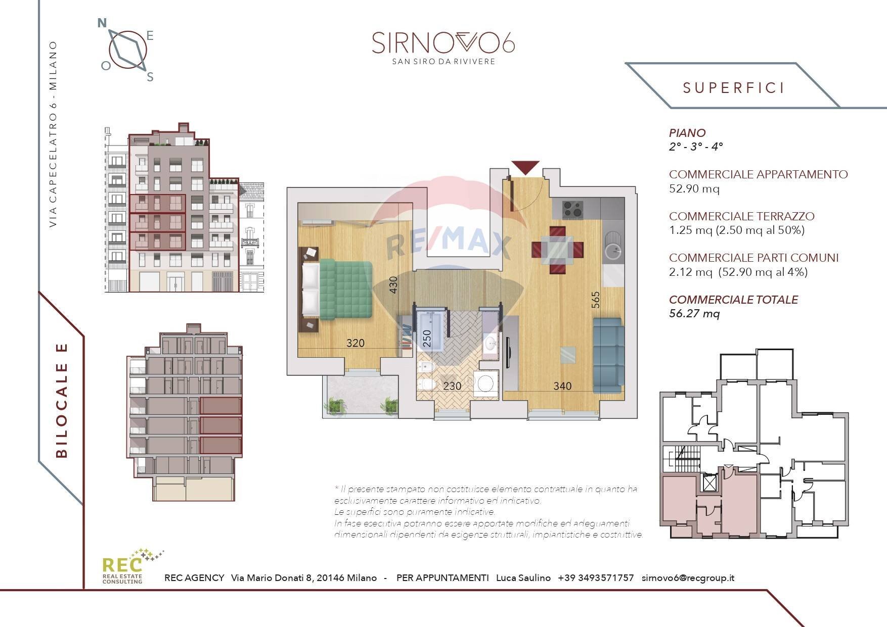 Pianta 2D - Two-room apartment Milano - floor plans 1