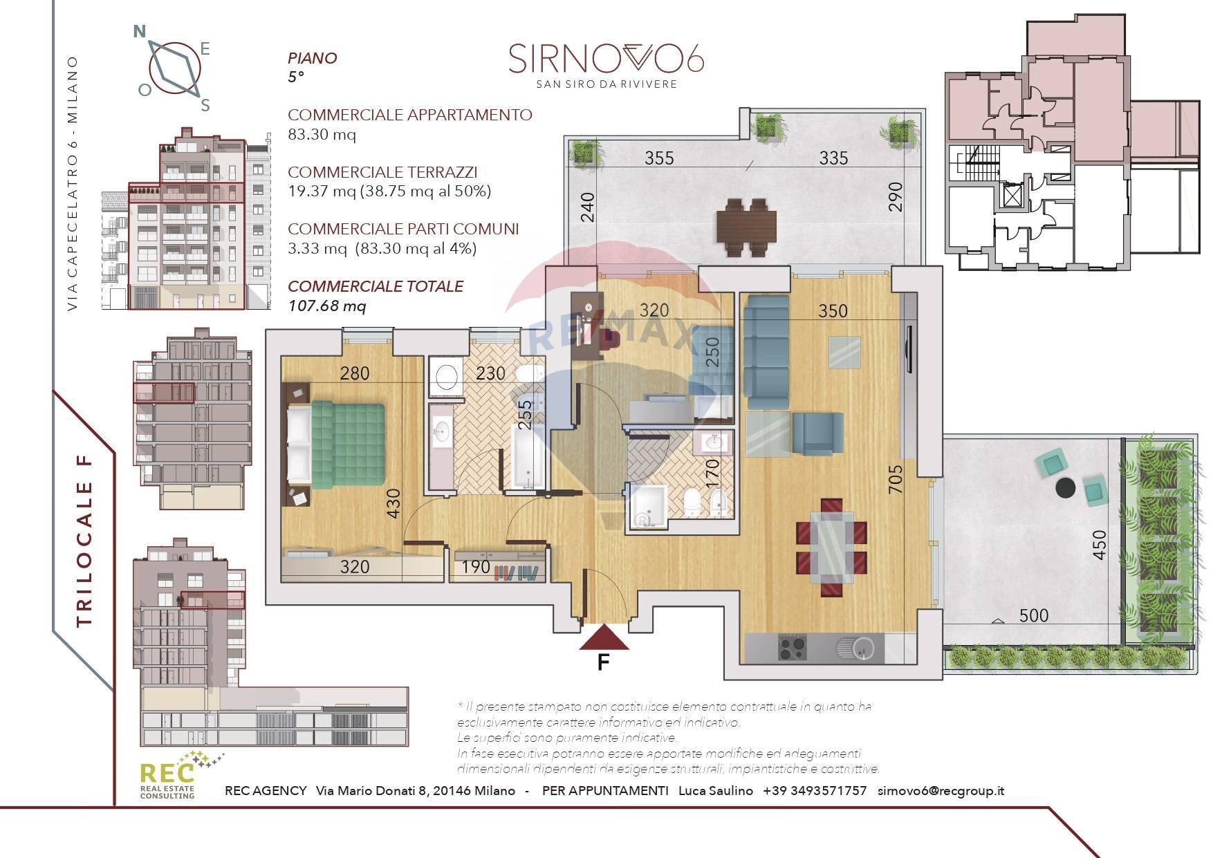 Pianta 2D - Appartamento Milano - planimetria 1