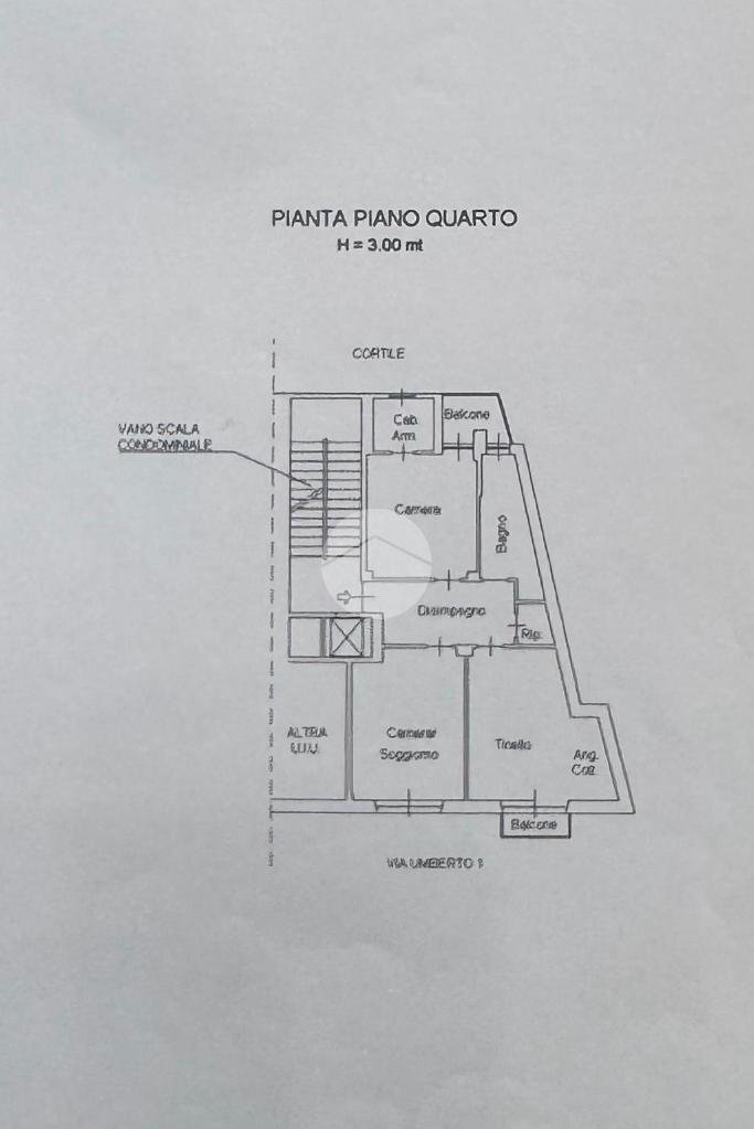 Three-room apartment Via Umberto I, Carignano - floor plans 1