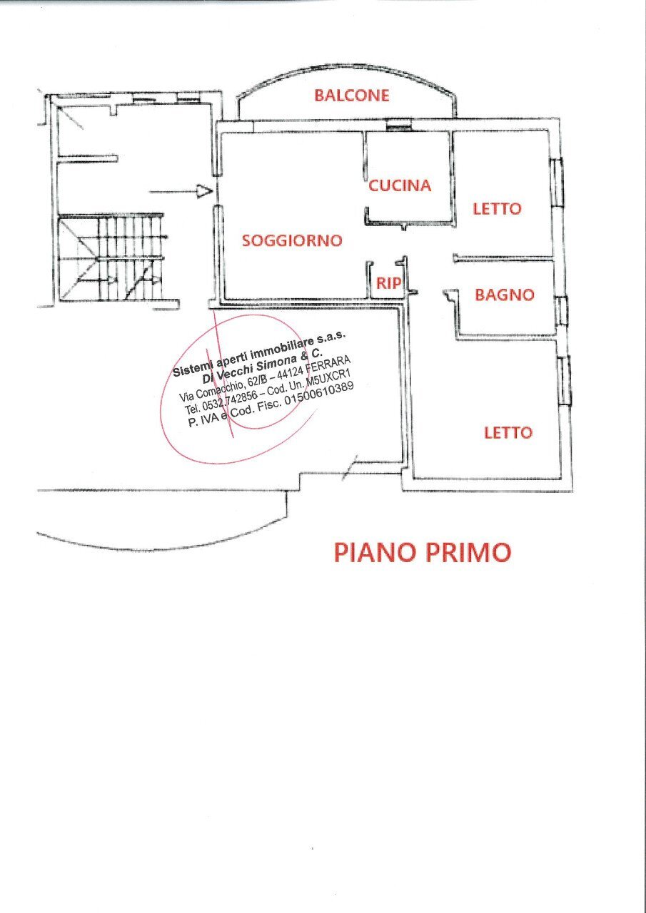 Appartamento Ferrara - planimetria 1