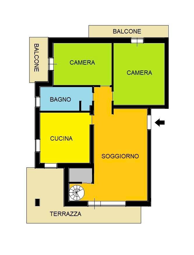 Foto 26 - Trilocale Via Stradella, Piacenza - planimetria 1