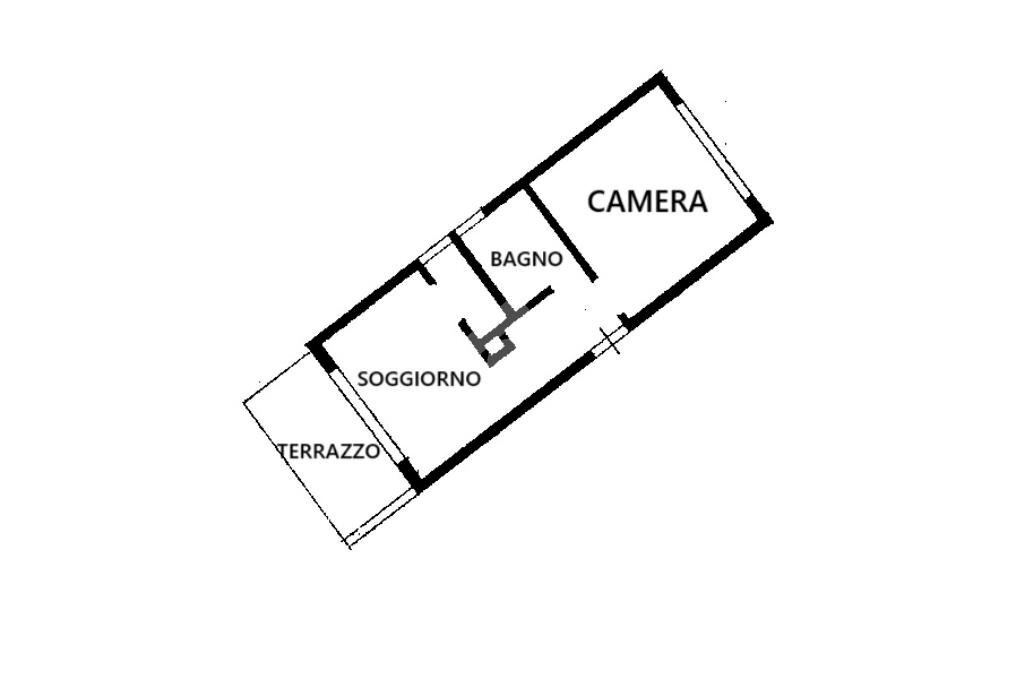 Bilocale Via Barge, Paesana - planimetria 1
