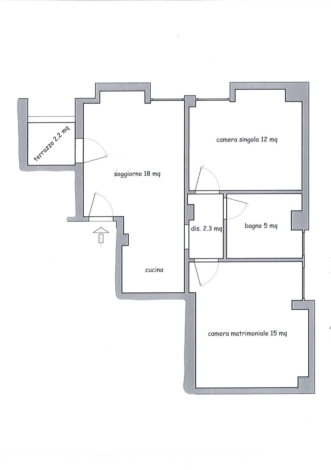 Foto 16 - Trilocale Via Martin Lutero
 
5, Pisa - planimetria 1
