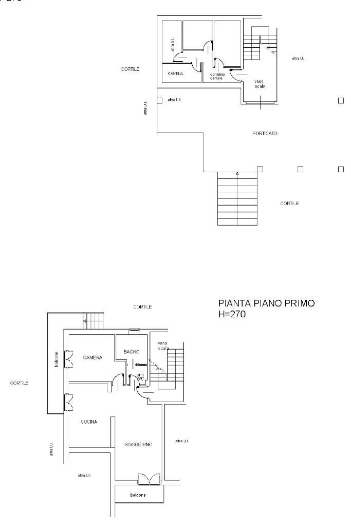 Trilocale Corso italia, Castagneto Po - planimetria 1