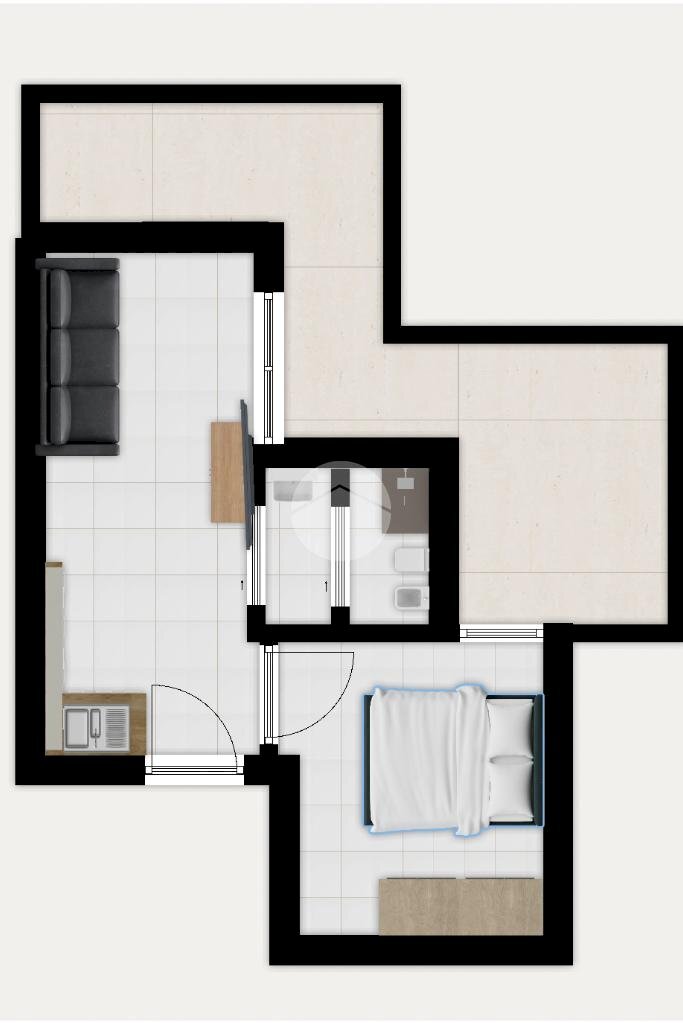 Two-room apartment Via Baretti, Rimini - floor plans 1