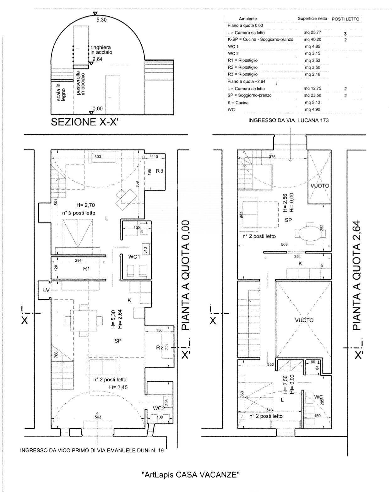 Foto 22 - Commercial Activity Vico I Emanuele Duni
 
19, Matera - floor plans 1