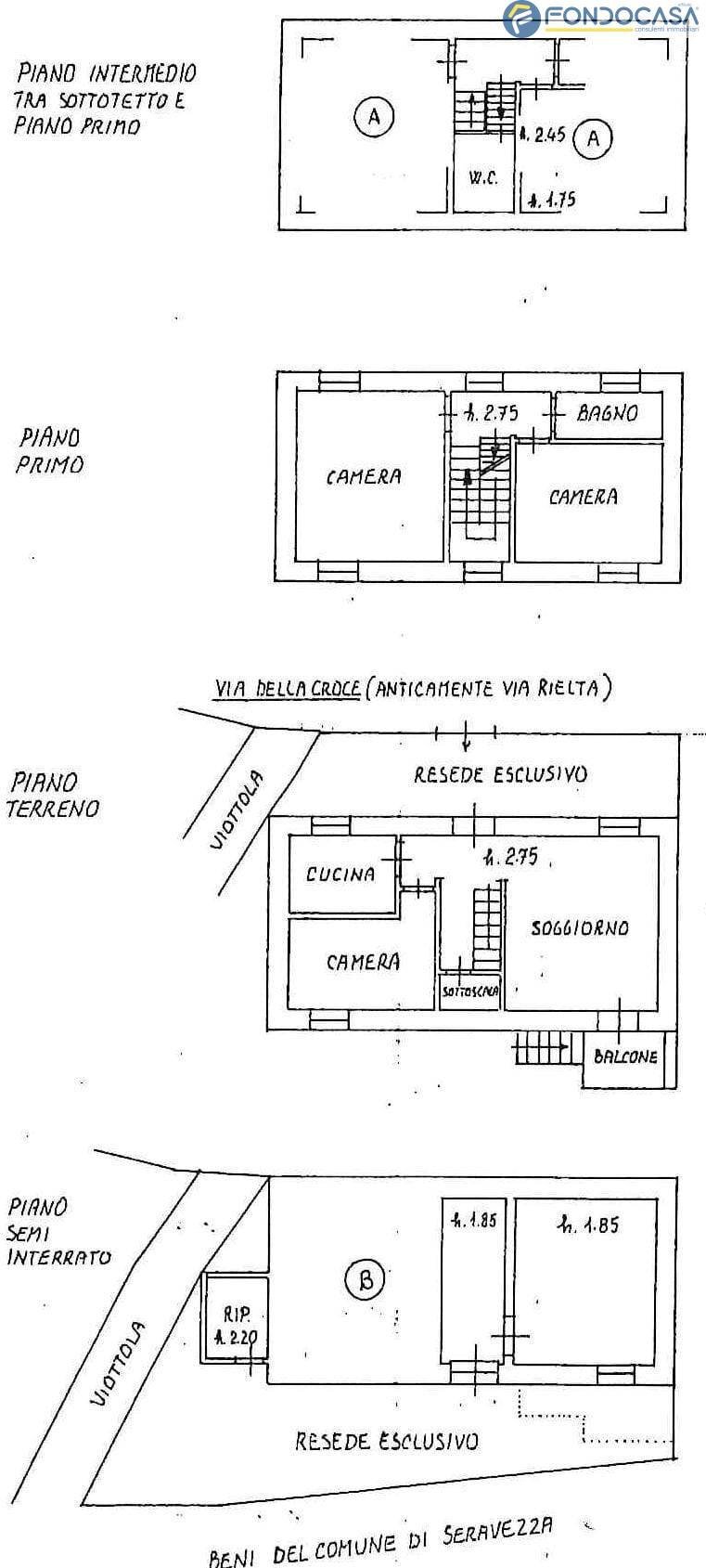 planimetria - Casa indipendente Via Divisione Giulia, Seravezza - planimetria 1