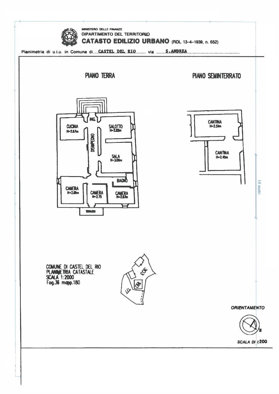 Villa Unifamiliare Castel del Rio - planimetria 1