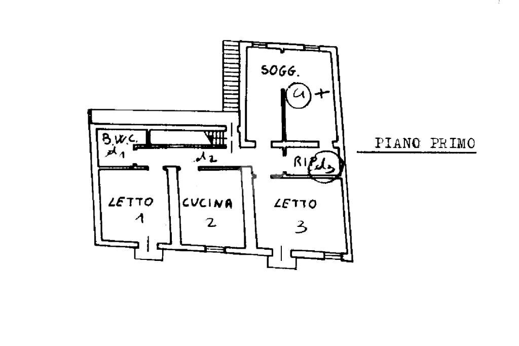 Semi-detached house Via D'Angennes, Bianzè - floor plans 1