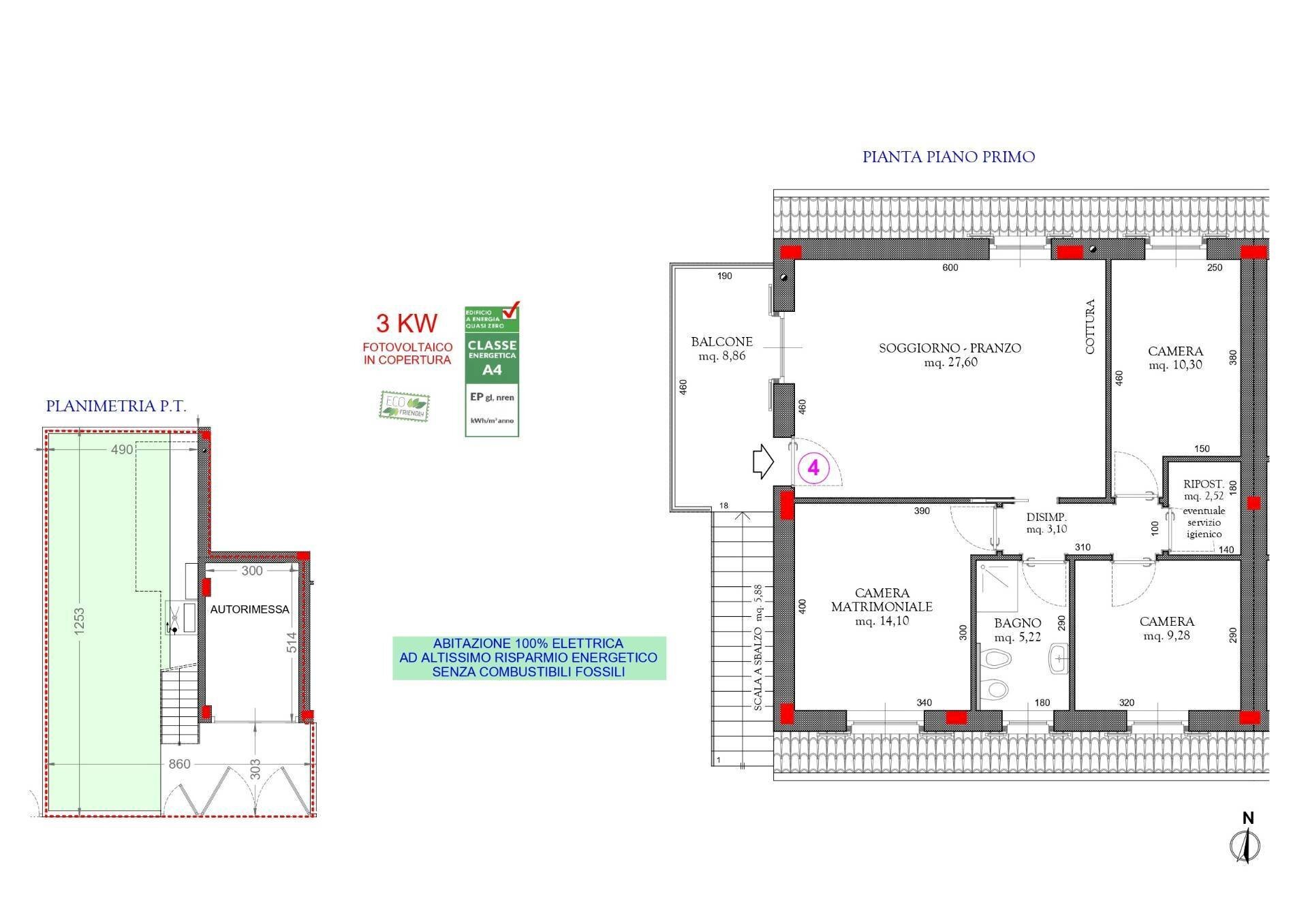 Foto 19 - Quadrilocale via verona, Calvenzano - planimetria 1