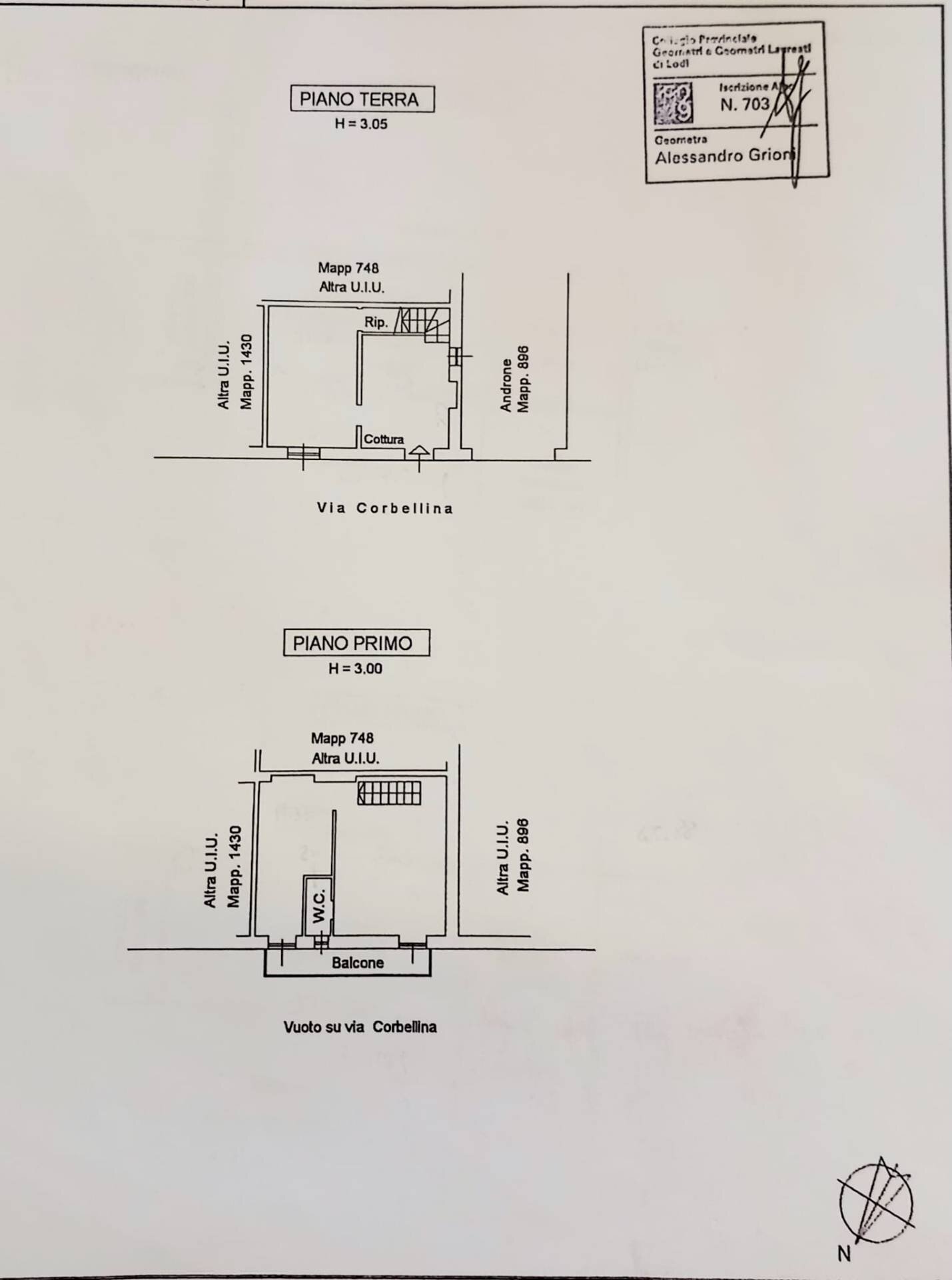 Foto 20 - Three-room apartment CORBELLINA, Fara Gera d'Adda - floor plans 1