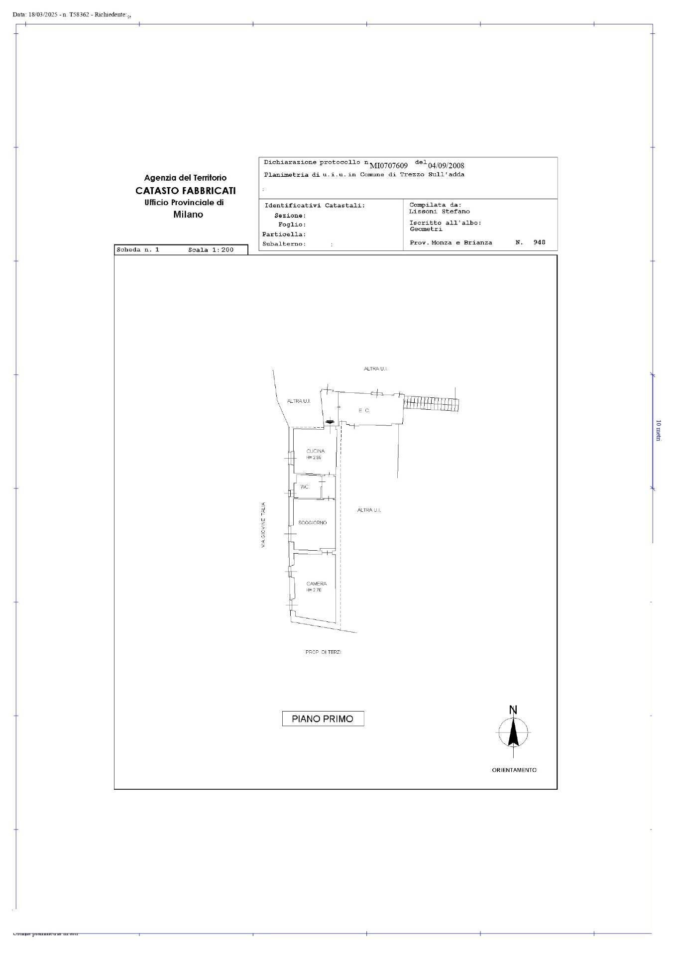 Foto 26 - Bilocale via gramsci, Trezzo sull'Adda - planimetria 1