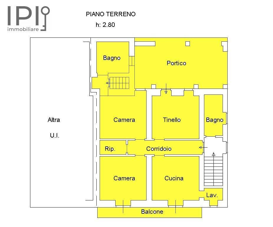 planimetria abitativo - Appartamento via borgo stazione, Mombaldone - planimetria 1