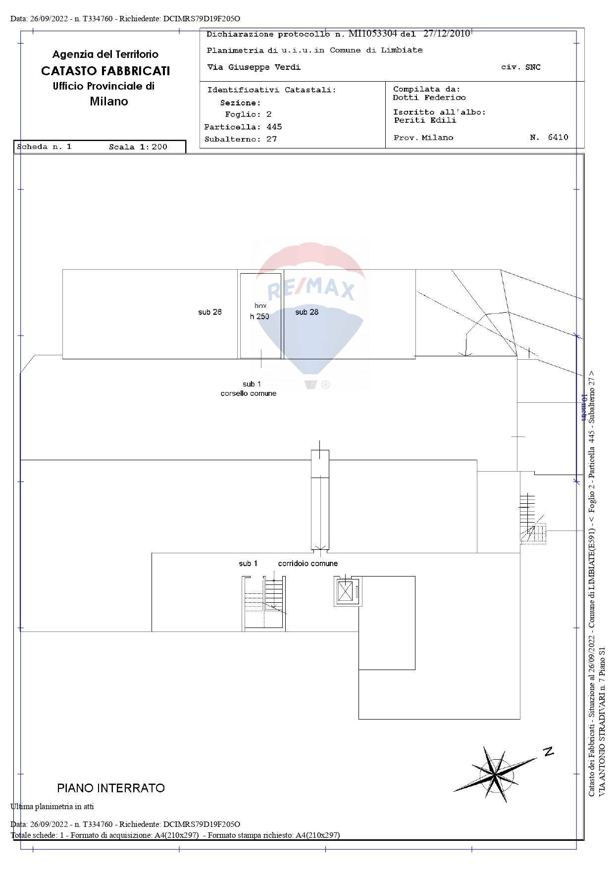 Pianta 2D - Box Via Stradivari
 
7, Limbiate - floor plans 1