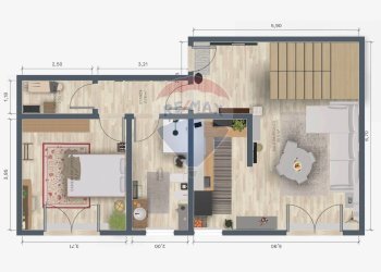 Pianta 3D - Villa Bifamiliare Via Fiorini
 
36L, Copparo - foto 1