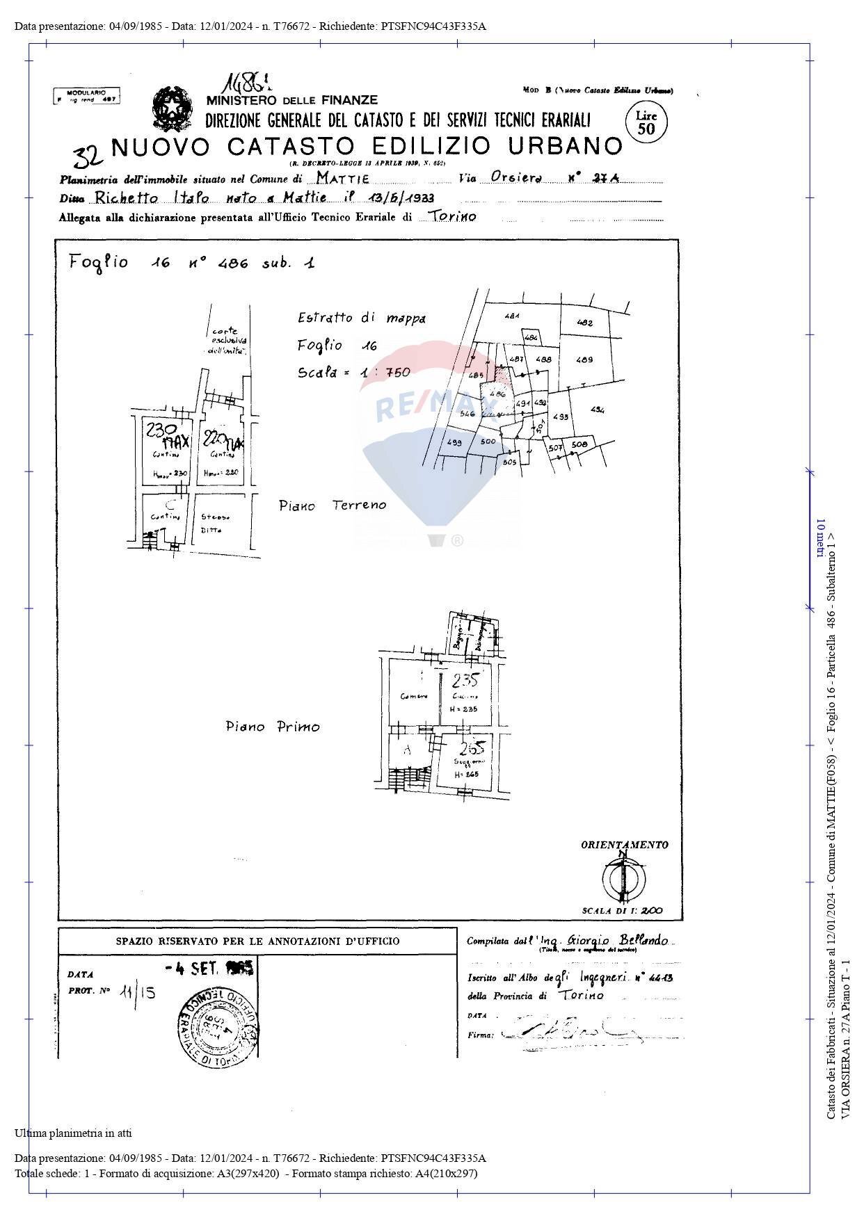 Pianta 2D - Casa semi indipendente Via Orsiera
 
27, Mattie - planimetria 1