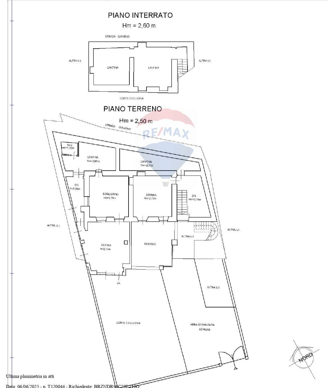 Pianta 2D - Four-room apartment via ratti
 
6, Trana - floor plans 1