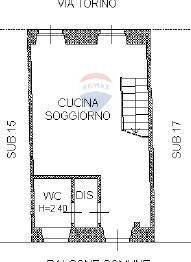 Pianta 2D - Bilocale Via Torino
 
17, Cantalupa - planimetria 1