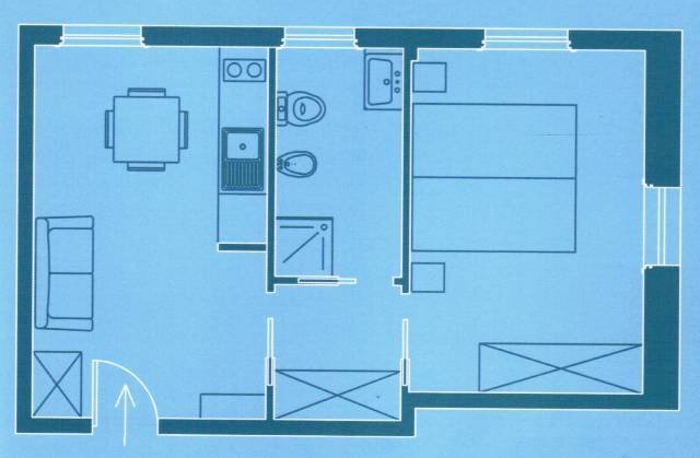 Foto 35 - Bilocale Via Emerico Amari
 
148, Palermo - planimetria 1