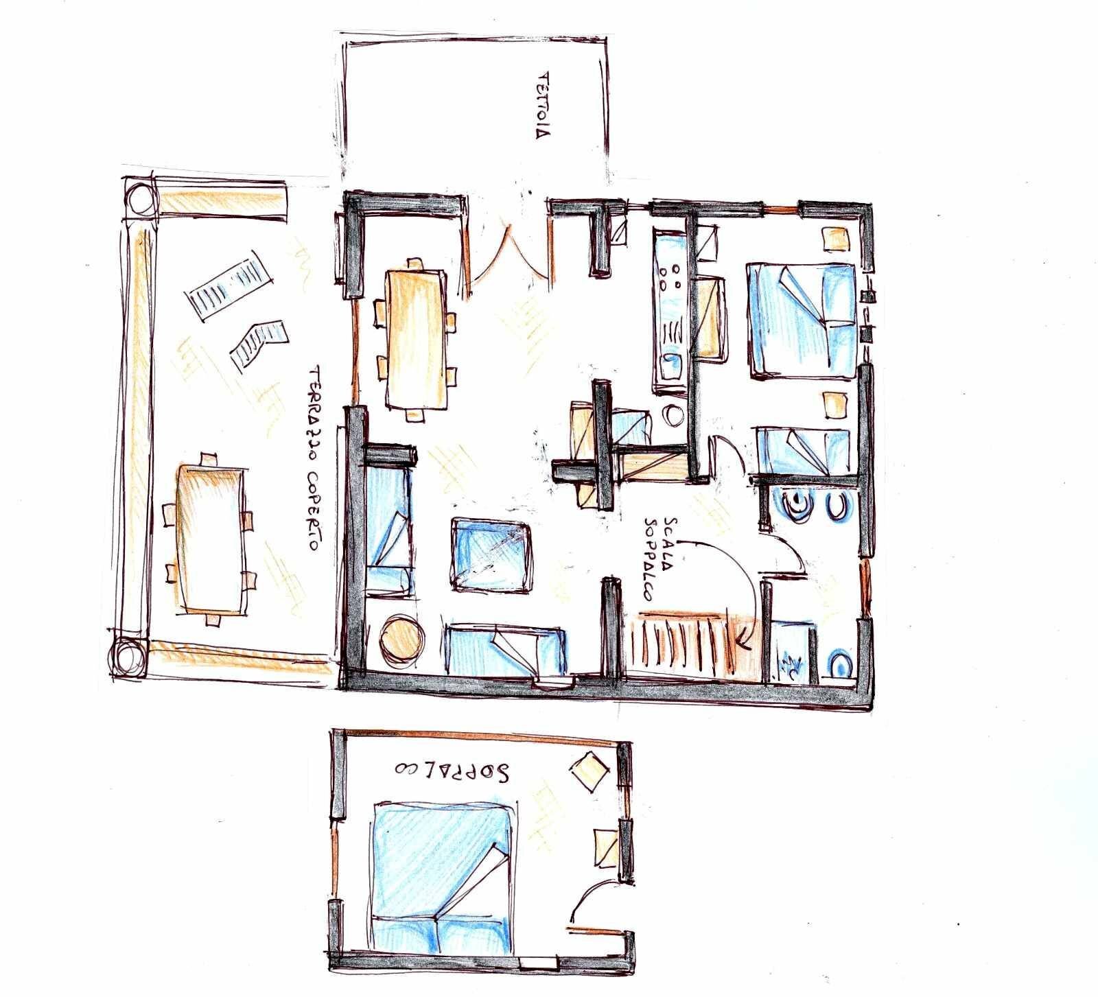 Foto 24 - Villa vi Nero, Santa Marina Salina - planimetria 1