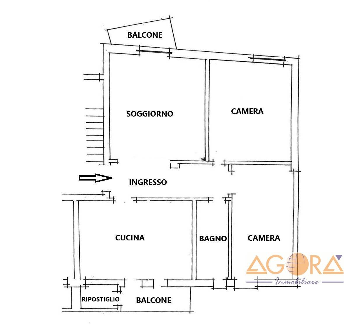 Foto 22 - Quadrilocale Tortona - planimetria 1