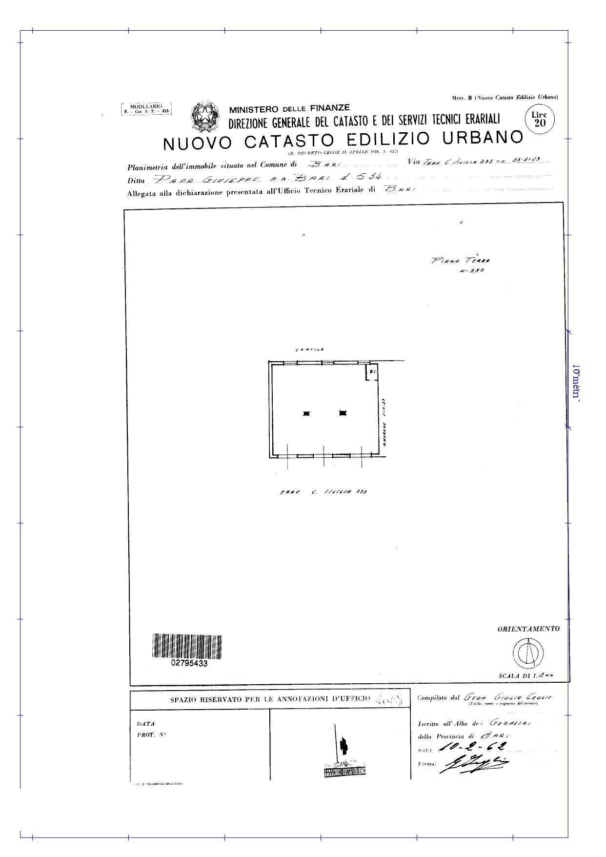 Foto 5 - Commercial Premises Viale Kennedy
 
29/33, Bari - floor plans 1