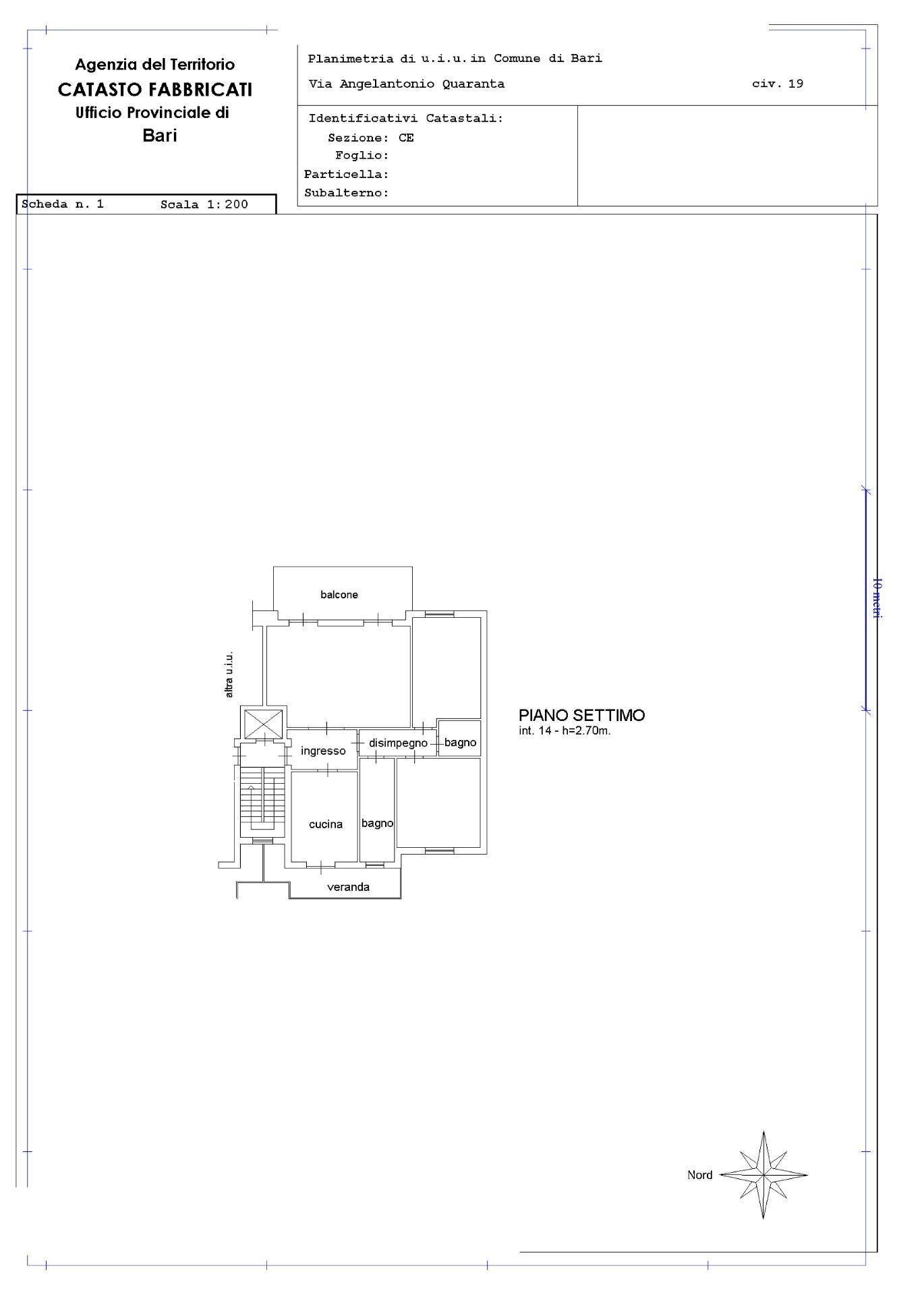 Foto 24 - Appartamento Via Angelantonio Quaranta
 
19, Bari - planimetria 1