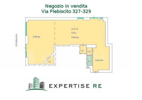 Foto 9 - Locale Commerciale Via Plebiscito
 
327-329, Catania - planimetria 1