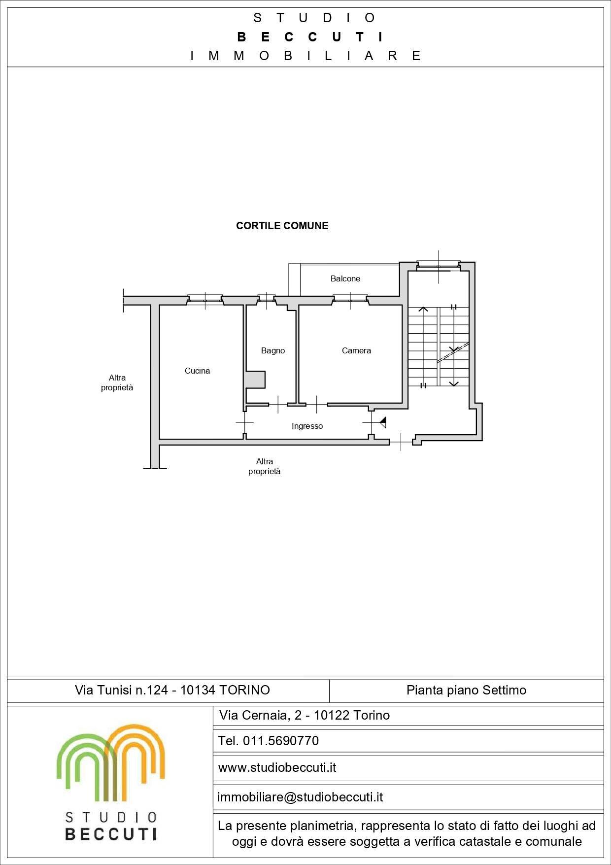 Foto 20 - Two-room apartment Via Tunisi
 
124, Torino - floor plans 1