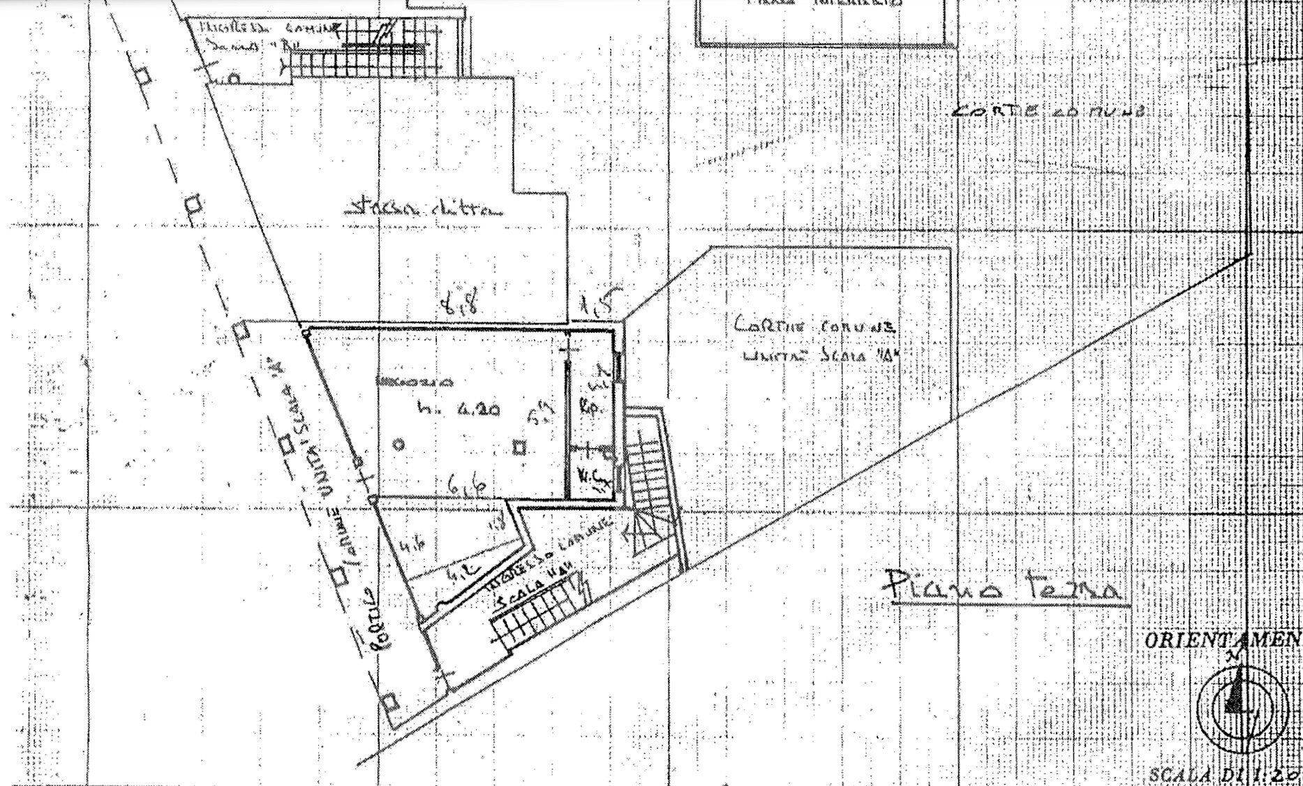 Scheda catastale - Negozio via Largo Diaz
 
22, Pontoglio - planimetria 1