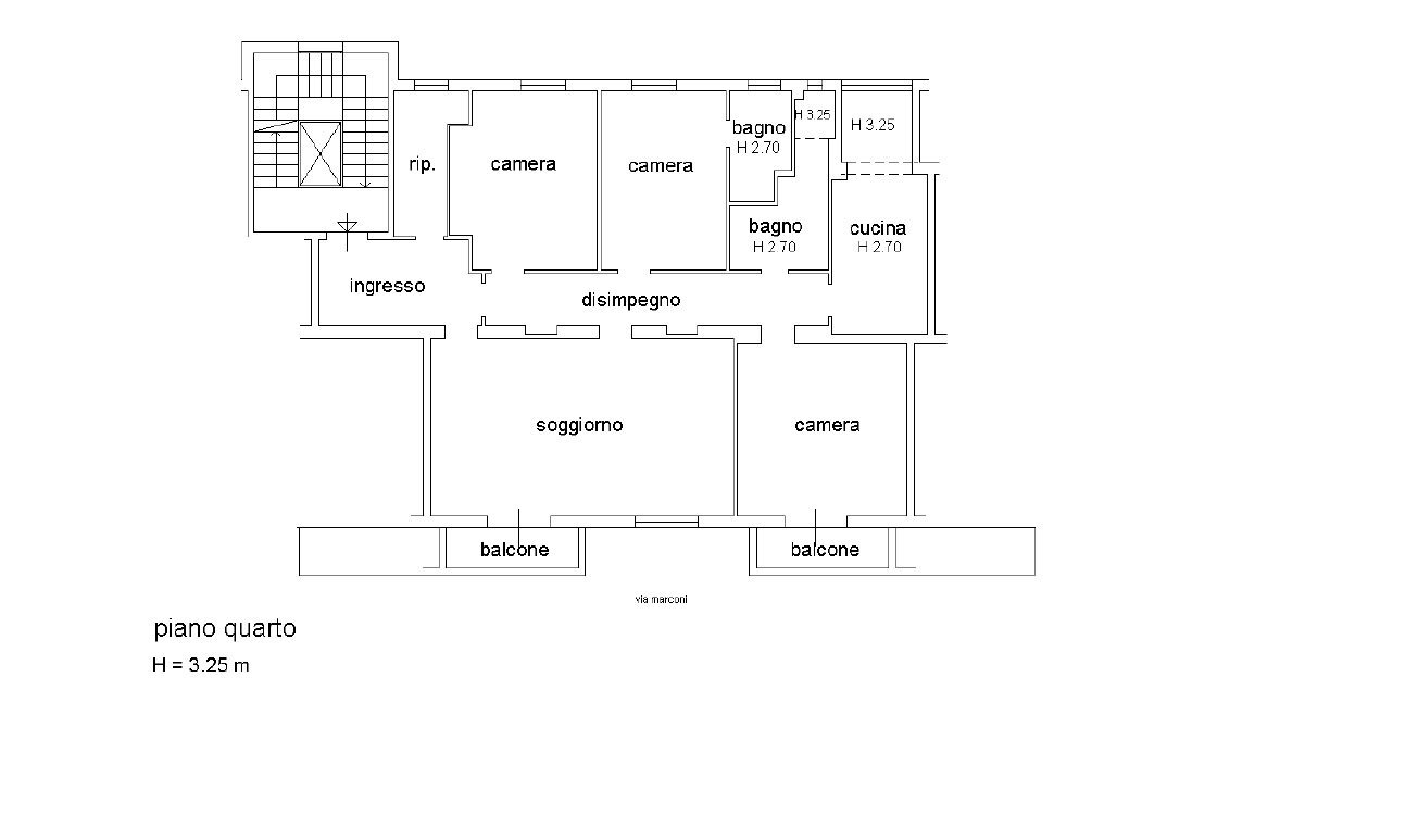 Appartamento Bologna (zona Centro Storico) - planimetria 1