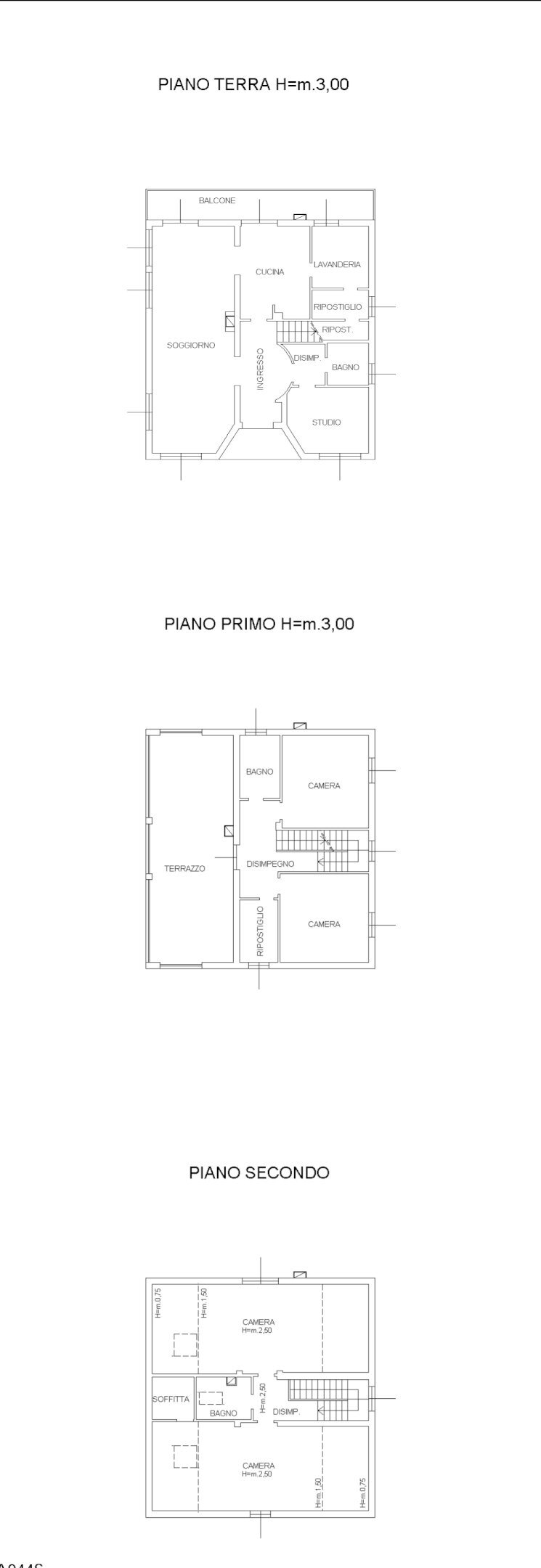 Villa Pianoro - floor plans 1