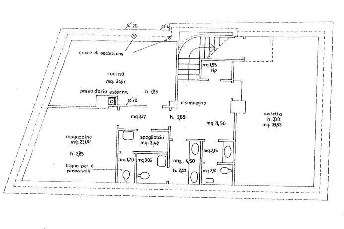 Planimetria - Shop via S. Orsola, Bergamo - floor plans 1