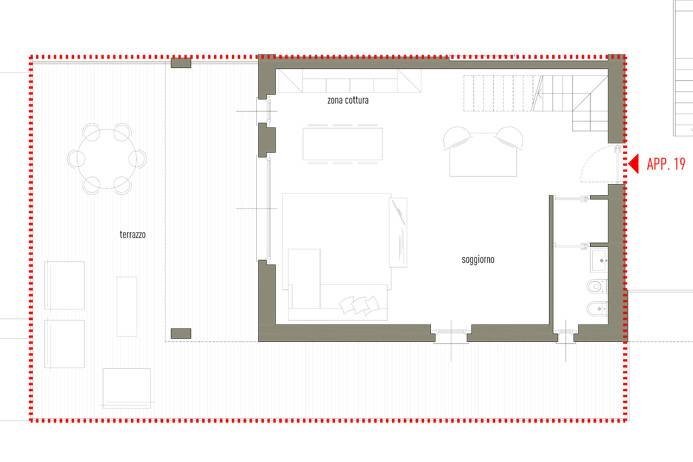 Planimetria - Attic via Corridoni
 
79, Bergamo - floor plans 1