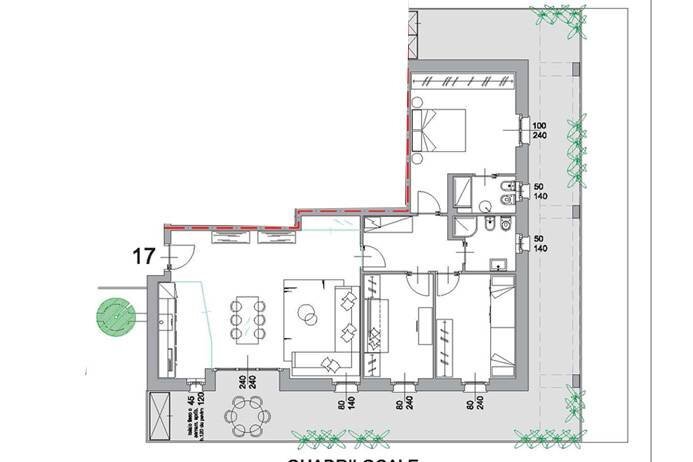 Planimetria - Quadrilocale via corridoni
 
79, Bergamo - planimetria 1