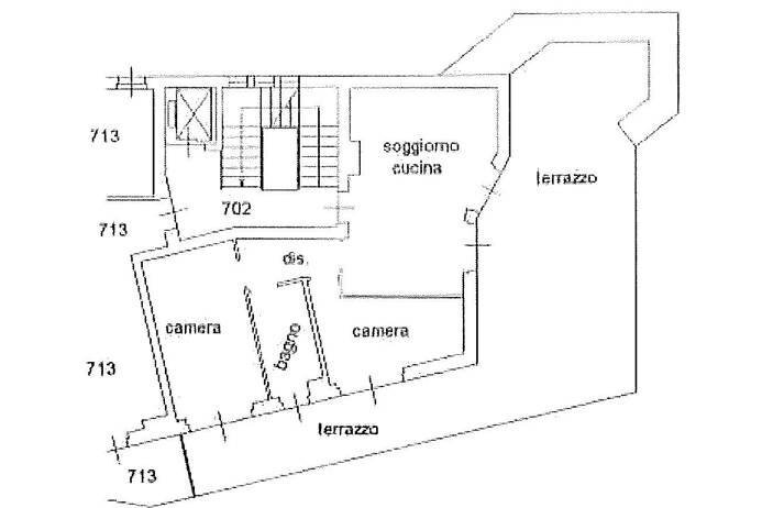 Planimetria - Attic via tremana, Bergamo - floor plans 1