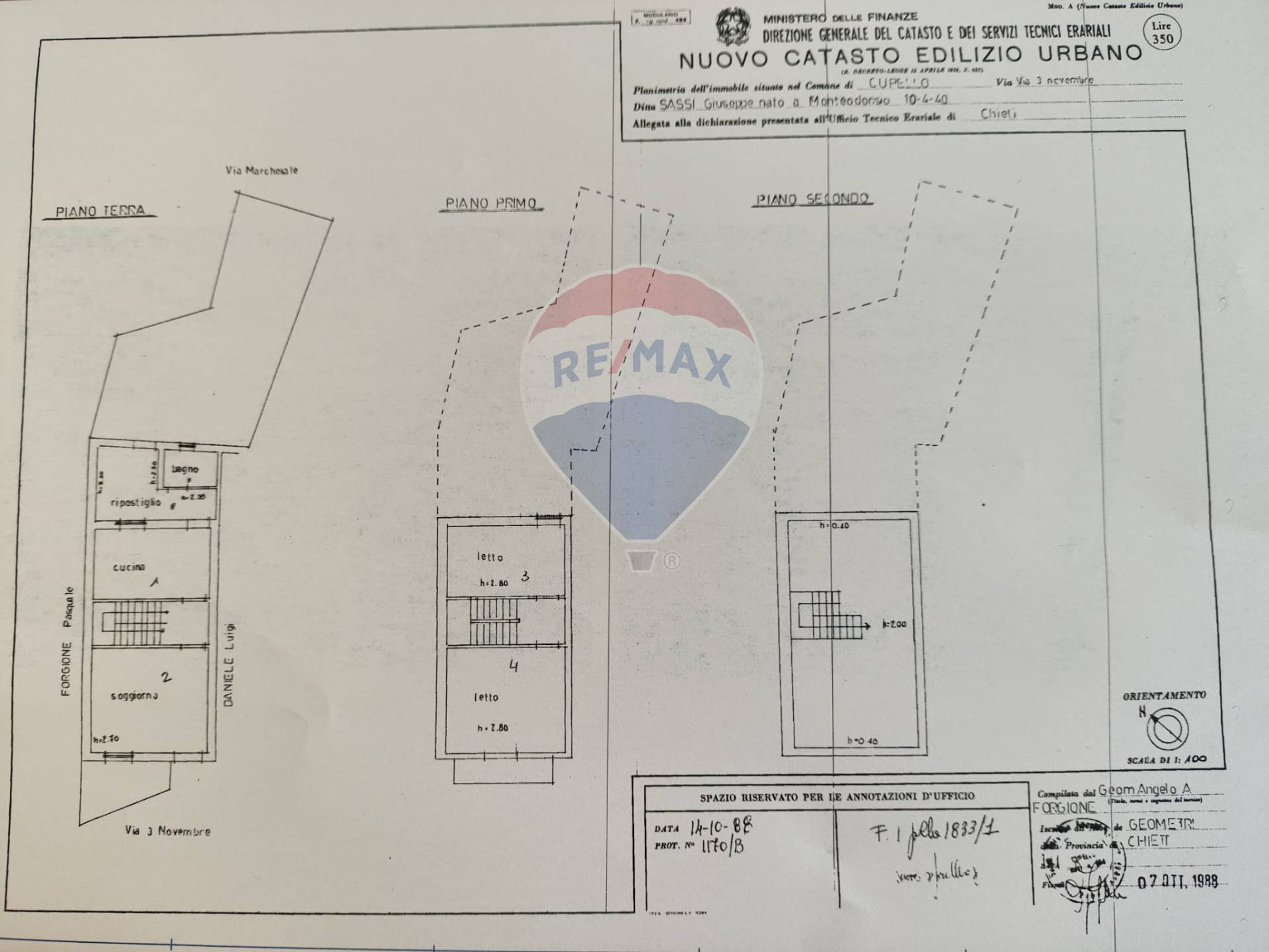 Foto 29 - Casa indipendente Via III Novembre
 
10, Cupello - planimetria 1