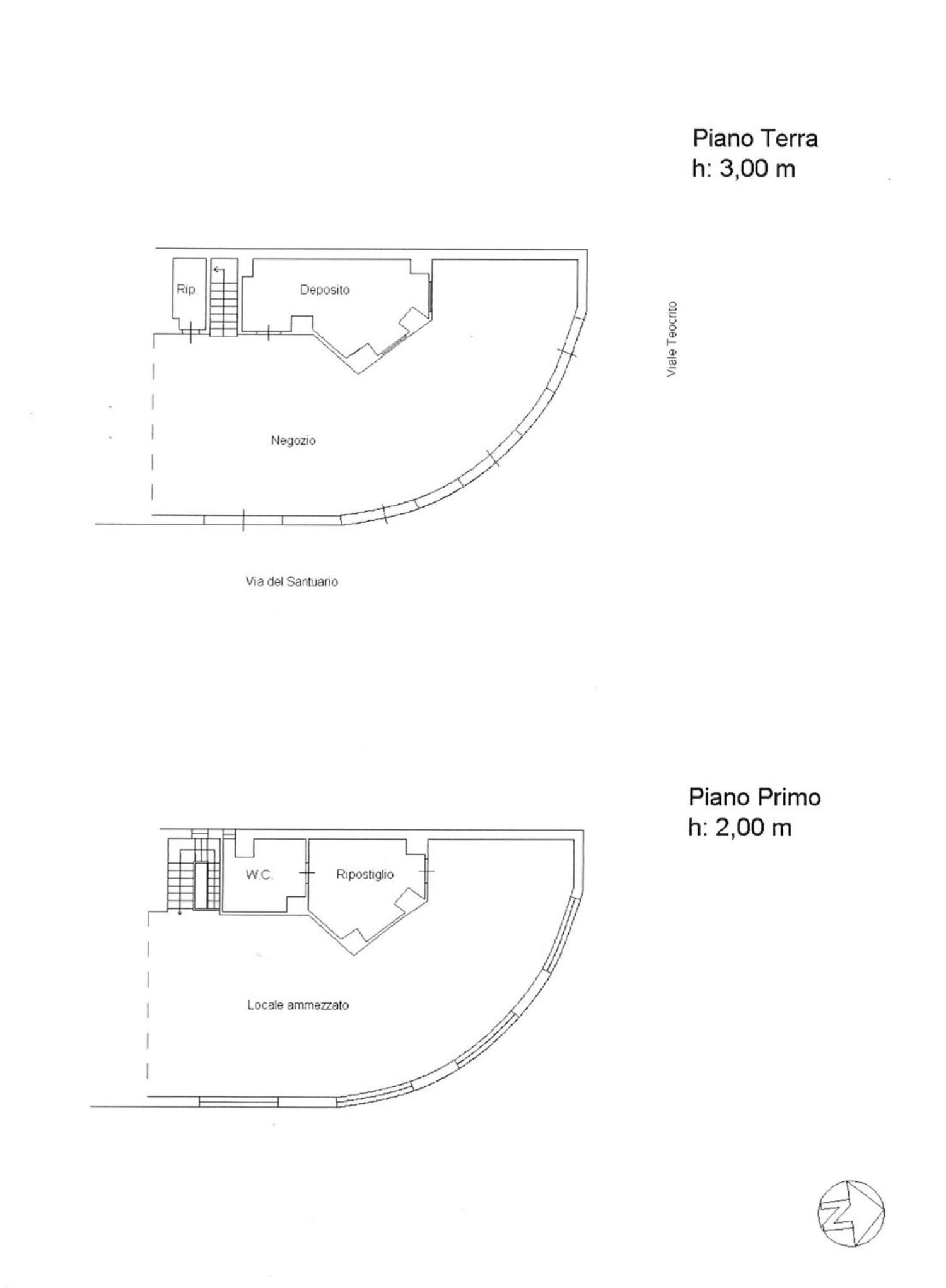 planimetria - Locale Commerciale Viale Teocrito / Via del Santuario, Siracusa - planimetria 1