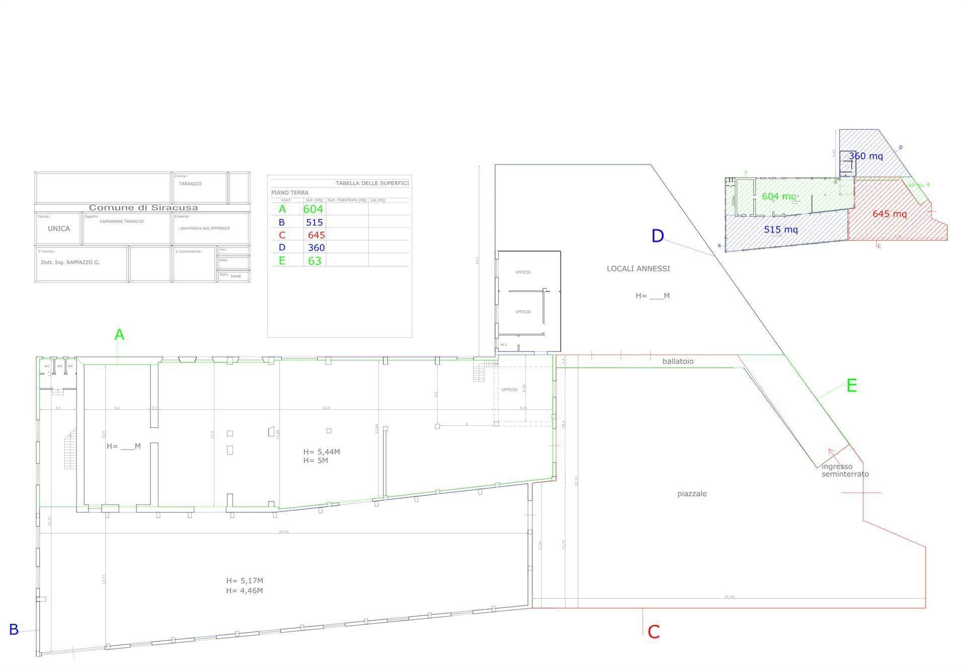 Foto 24 - Capannone Via Forlanini, Siracusa - planimetria 1