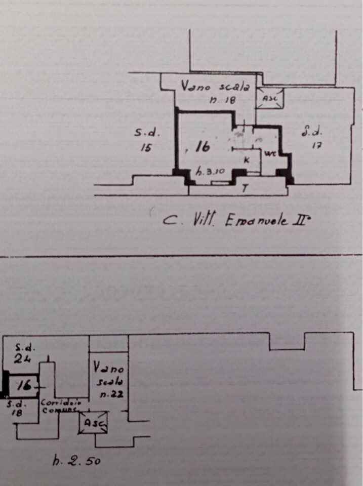 One-room apartment corso Vittorio Emanuele II, Cuneo (neighborhood Donatello) - floor plans 1