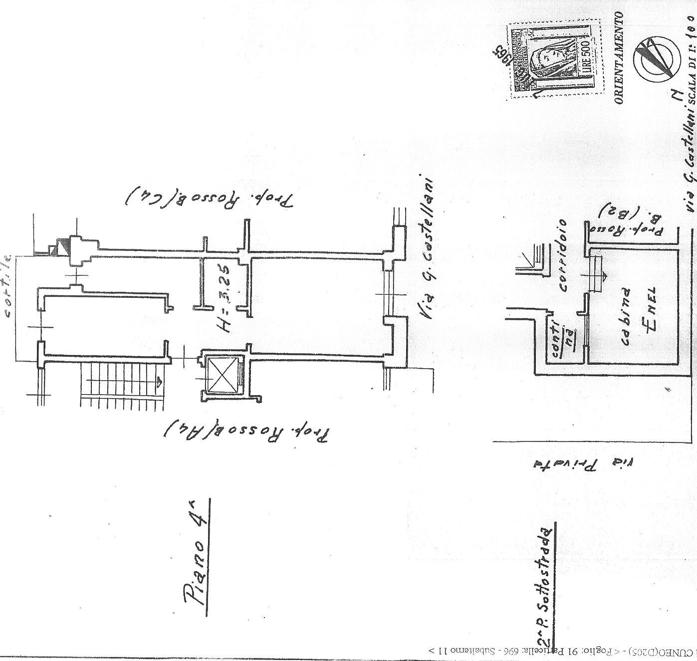 Bilocale via Giacinto Castellani, Cuneo (zona Donatello) - planimetria 1